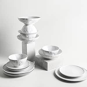 Stone by Mercer Project Nendo Stoneware Dinnerware Set, 32-Piece - Service for 8, White
