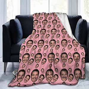 Funny Face Flannel Blanket Personalized Soft Throw Blanket Home Decoration Bedclothes Sofa and Bed Blankets 60"x50"