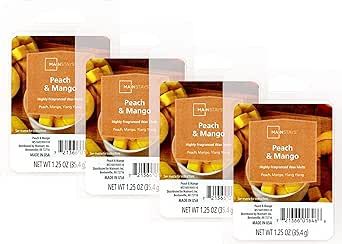Mainstays Scented Wax Cubes 1.25oz 4-Pack (Peach Mango)